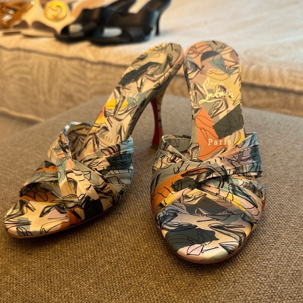 Christian Louboutin Multicolor Floral Heels